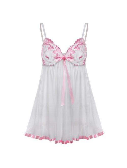 SWISH Sexy Babydoll Lingerie for Women Plus Size Halter Night Dress