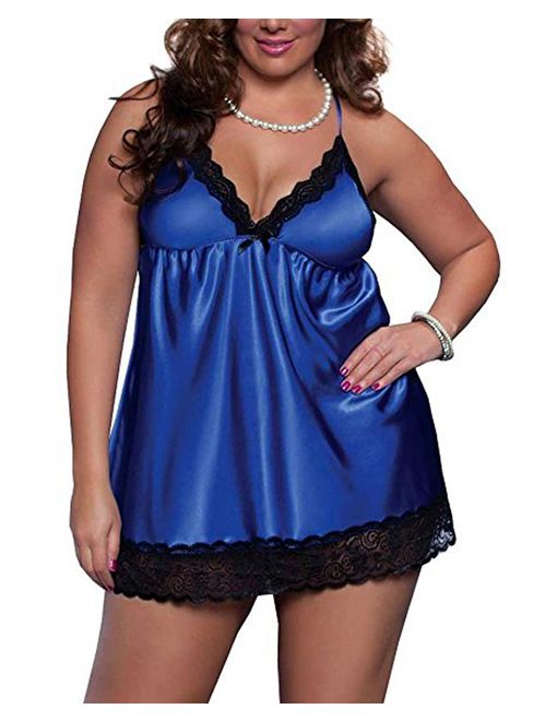 SWISH Sexy Babydoll Lingerie for Women Plus Size Halter Night Dress