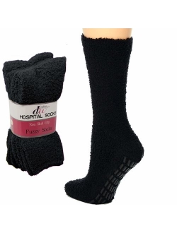 Debra Weitzner Non slip Hospital Socks Women Men Fuzzy Socks Cozy Socks 6 pairs