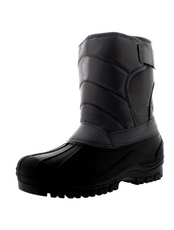 Polar Mens Muck Nylon Strap Lace Up Duck Snow Winter Flat Rain Outdoor Boots