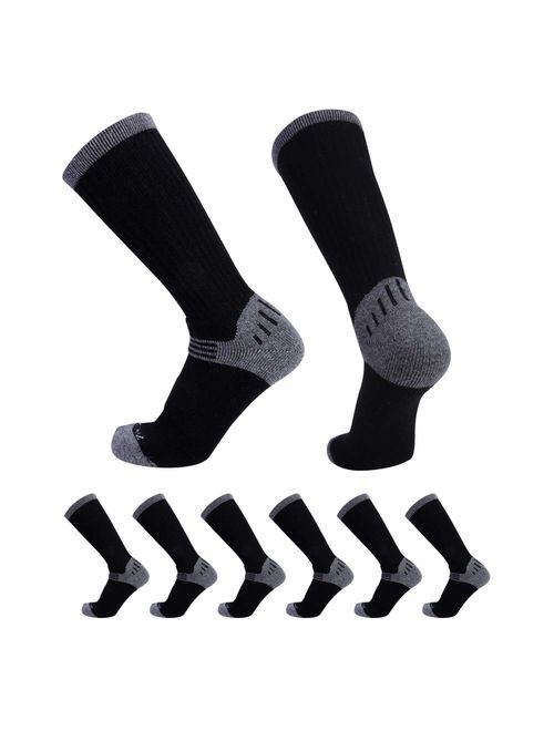 Enerwear 6P Pack Men's Merino Wool Cushion Outdoor Trail Socks