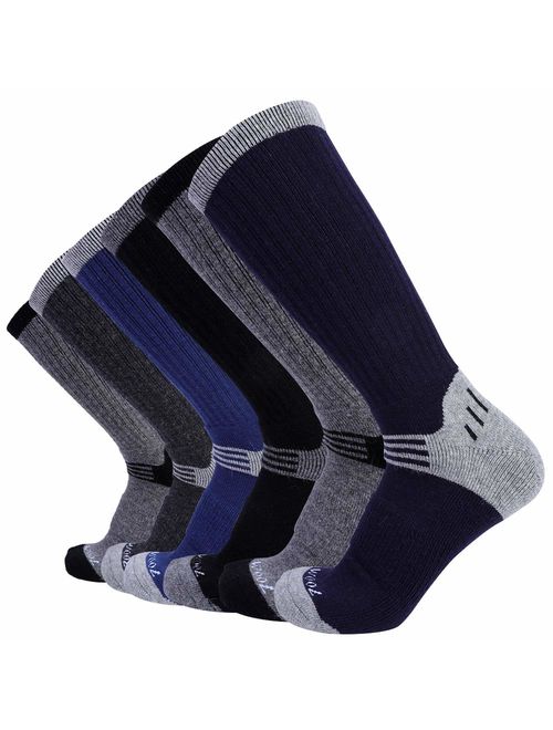 Enerwear 6P Pack Men's Merino Wool Cushion Outdoor Trail Socks