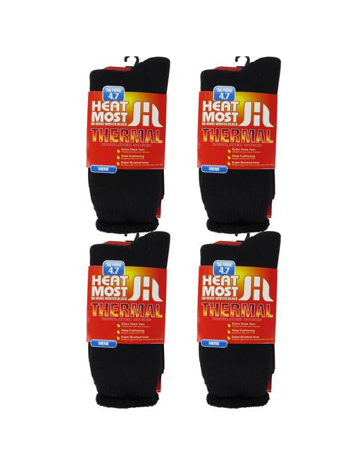 DEBRA WEITZNER Mens Thermal Socks - 4 Pair Insulated Heated Socks - Boot Socks For Extreme Temperatures