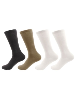 BambooMN Bamboo Socks - Men's Rayon from Bamboo Fiber Moisture Wicking Antibacterial Classic Casual Dress Socks