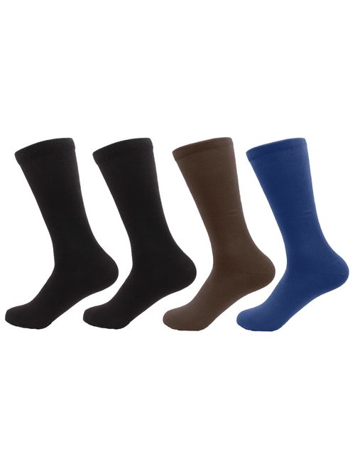 BambooMN Bamboo Socks - Men's Rayon from Bamboo Fiber Moisture Wicking Antibacterial Classic Casual Dress Socks