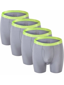 Bamboo Underpants for Men Long Leg Underwear Mens Boxer Briefs Pouch Fly M L XL 2XL 3XL