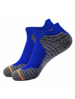 Toes&Feet Men's Anti Odor Quick-Dry Cushion Low-Cut Compression Running Socks