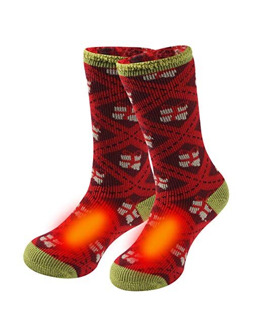 Warm Thermal Socks, Sunew Women Men Winter Insulate Heat Thick Heavy Crew Socks