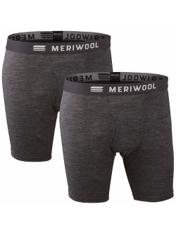 MERIWOOL Mens Boxer Briefs Merino Wool Underwear Base Layer for Men