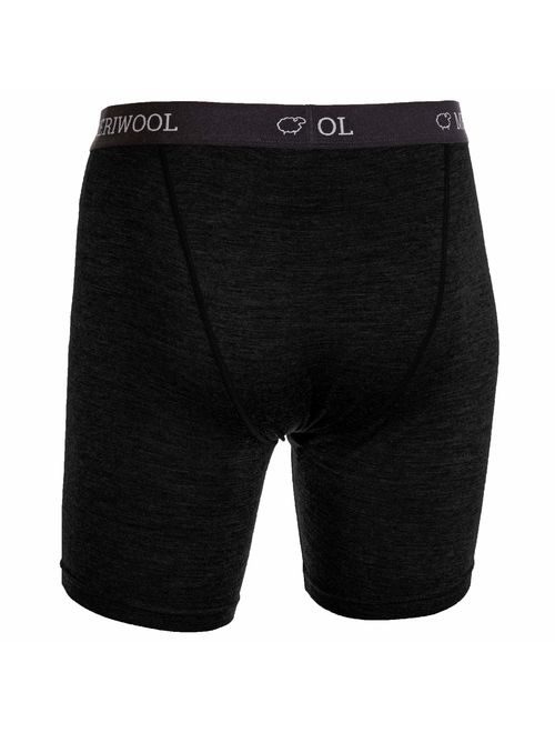 MERIWOOL Mens Boxer Briefs Merino Wool Underwear Base Layer for Men