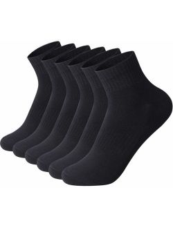 6 Pairs of Womens Diabetic Non Skid/Slip Medical Cotton Quarter Crew Length  Socks Rubber Gripper Bottom Hospital Fit's Shoe Size 6-9