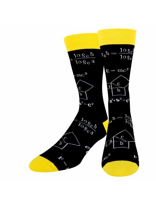 HAPPYPOP Men's Novelty Funny School Socks, Crazy Math Formula Nerdy Genius Socks