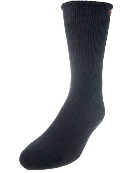 3 Pair Mens Black Heat Zone Heated Socks Thermal Insulated Boot Socks 100% Thermal Warmth, Black, 10-13 USA