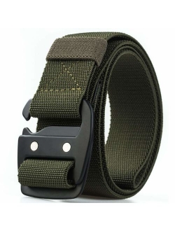 WYuZe Mens Tactical Belt Military Elastic Stretch Duty Riggers Belt Metal Buckle