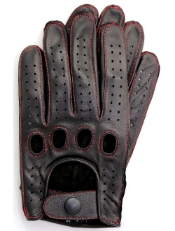 Riparo Men's Genuine Leather Reverse Stitched Full-Finger Driving Motorcycle Riding Gloves