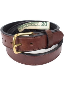 Hidden Money Pocket Travel Leather Belt