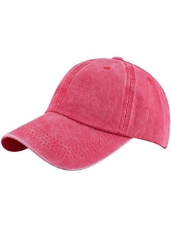 Glamorstar Classic Unisex Baseball Cap Adjustable Washed Dyed Cotton Ball Hat