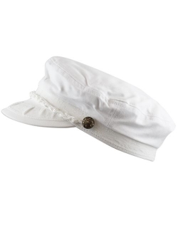 The Hat Depot Unisex Cotton Yachting Style Sailing Greek Fisherman Cap hat