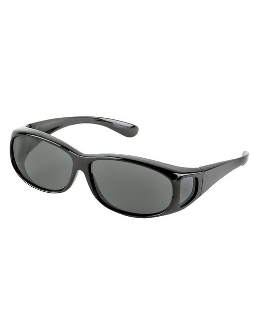 LensCovers Sunglasses - Wear Over Prescription Glasses. Size Small with Polarization.