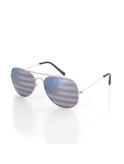 Shaderz Aviator USA America American Flag Sunglasses - Great Accesory for 4th of July