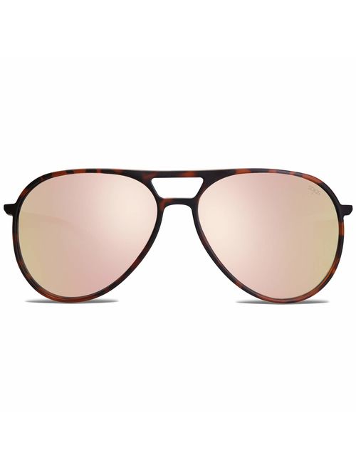 SOJOS Classic Polarized Ultra Lightweight Flexible Aviator Men Women Sunglasses JOURNEY SJ2065