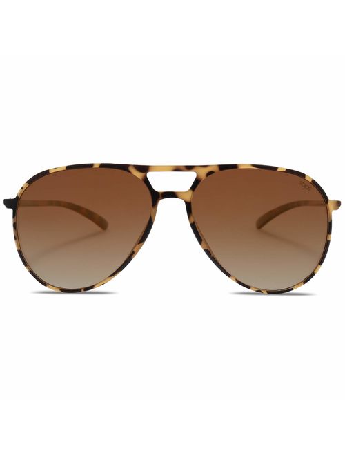 SOJOS Classic Polarized Ultra Lightweight Flexible Aviator Men Women Sunglasses JOURNEY SJ2065