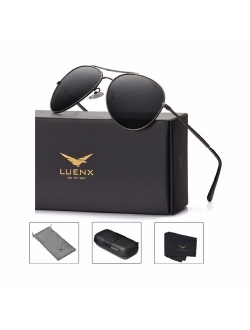 Aviator Sunglasses for Men Women Polarized- UV 400 with Case