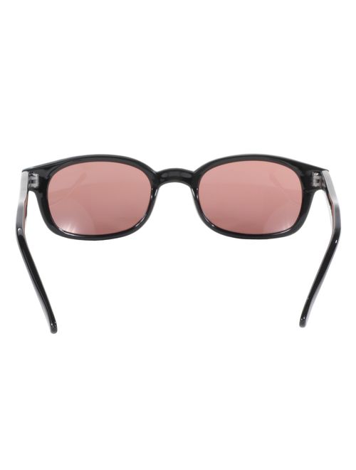 Pacific Coast Original KD's Biker Sunglasses (Black Frame/Rose Colored Lens)