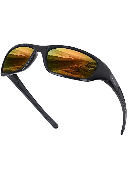 Duduma Polarized Sports Sunglasses for Men Women Baseball Running Cycling Fishing Driving Golf Softball Hiking Sun Glasses Tr8116