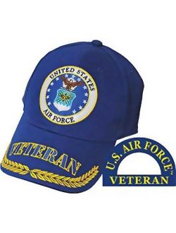 United States Air Force Veteran Proudly Served Blue Hat Cap USAF