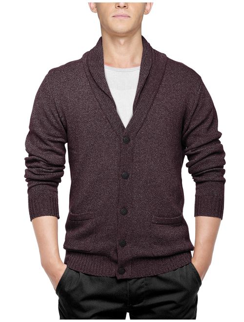 Match Men's K|G Series Shawl Collar Cardigan Sweater