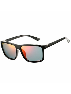 DeBuff Mens Square Polarized Sunglasses Stylish Driving Sun Glasses - TAC, UV400