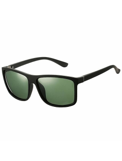 DeBuff Mens Square Polarized Sunglasses Stylish Driving Sun Glasses - TAC, UV400