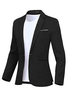 GEEK LIGHTING Slim Fit Single One Button Blazer Jackets for Men