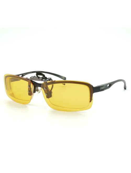 Buy Besgoods Yellow Night Vision Polarized Clip On Flip Up Metal Clip Sunglasses Driving Online