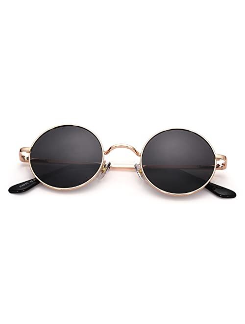 Pro Acme Retro Small Round Polarized Sunglasses for Men Women John Lennon Style