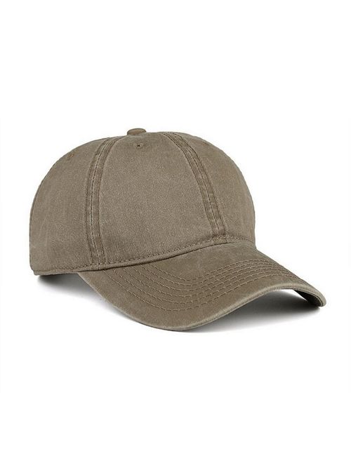 VANCIC Low Profile Washed Brushed Twill Cotton Adjustable Baseball Cap Dad Hat