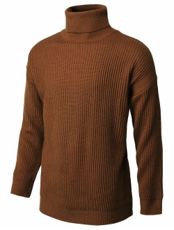 H2H Mens Slim Fit Turtleneck Pullover Sweaters Basic Tops Knitted Thermal of Various Styles