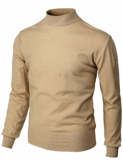 H2H Mens Slim Fit Turtleneck Pullover Sweaters Basic Tops Knitted Thermal of Various Styles