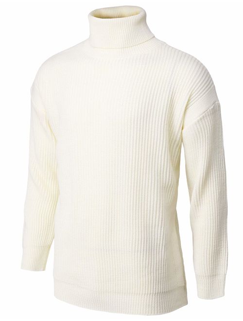 H2H Mens Slim Fit Turtleneck Pullover Sweaters Basic Tops Knitted Thermal of Various Styles