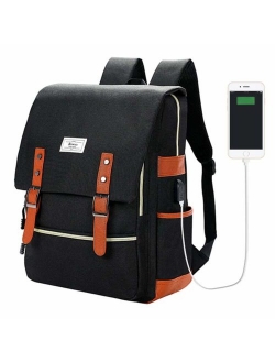 Unisex College Bag Fits up to 15.6'' Laptop Casual Rucksack Waterproof School Backpack Daypacks