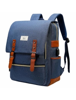 Unisex College Bag Fits up to 15.6'' Laptop Casual Rucksack Waterproof School Backpack Daypacks