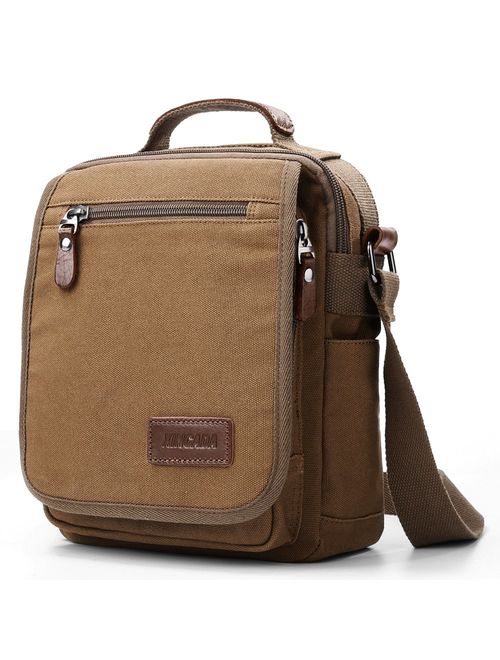 XINCADA Mens Bag Messenger Bag Canvas Shoulder Bags Travel Bag Man Purse Crossbody Bags for Work Business