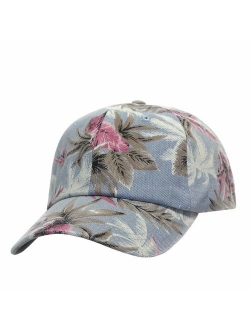 Premium Floral Hawaiian Cotton Twill Adjustable Snapback Baseball Caps