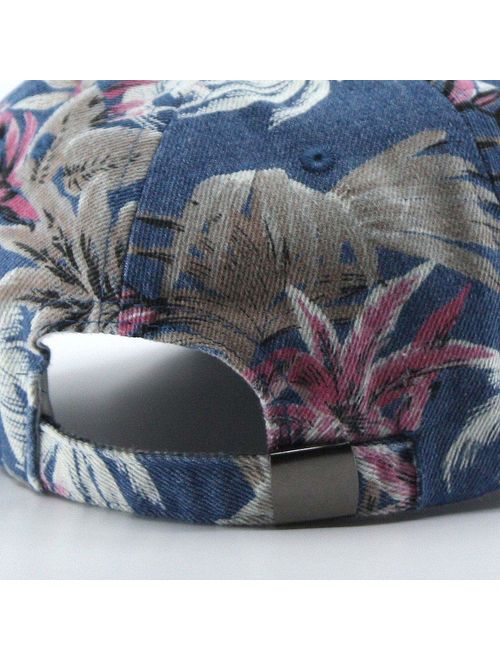 Premium Floral Hawaiian Cotton Twill Adjustable Snapback Baseball Caps