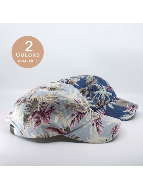 Premium Floral Hawaiian Cotton Twill Adjustable Snapback Baseball Caps