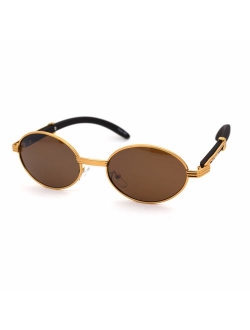 SA106 Retro Art Nouveau Vintage Style Small Oval Metal Frame Sunglasses