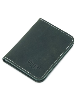 DUEBEL Full-grain Genuine Leather Slim Front Pocket Wallets, Minimalist Thin Card Holder, Card Case Wallet