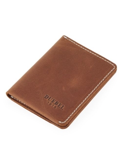 DUEBEL Full-grain Genuine Leather Slim Front Pocket Wallets, Minimalist Thin Card Holder, Card Case Wallet