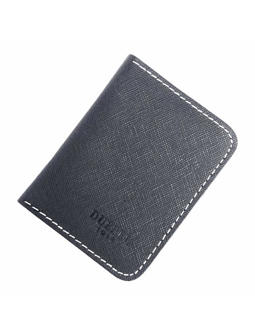 DUEBEL Full-grain Genuine Leather Slim Front Pocket Wallets, Minimalist Thin Card Holder, Card Case Wallet